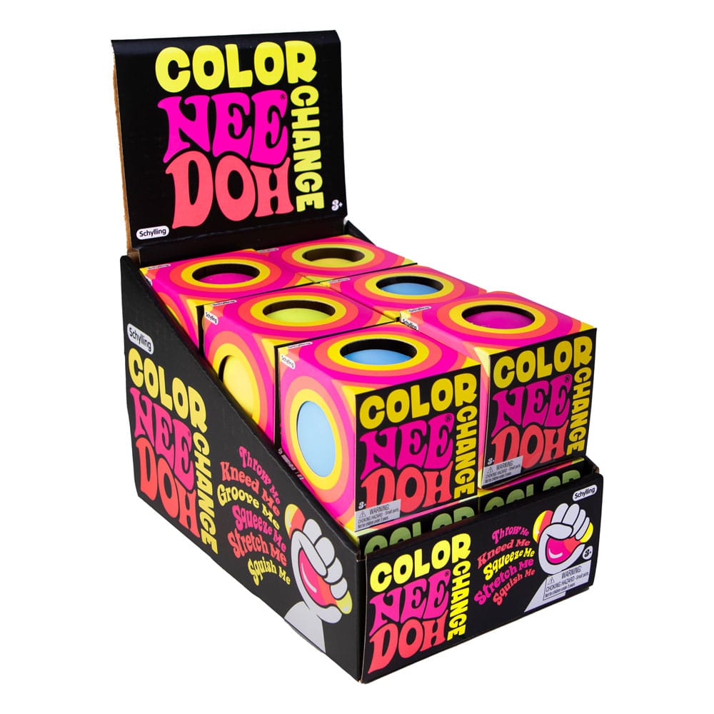 NeeDoh Bolas Antiestrés 6 cm Color Changing NeeDoohs Expositor (12) Frikytopia