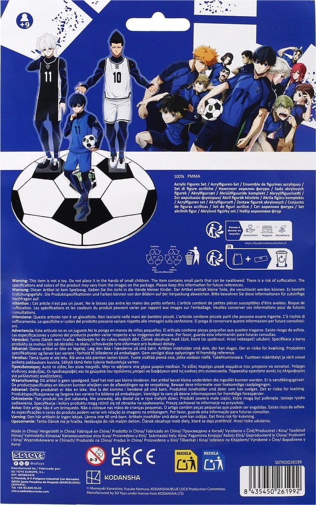 Blue Lock Set de Figuras Acrílicas 15 cm