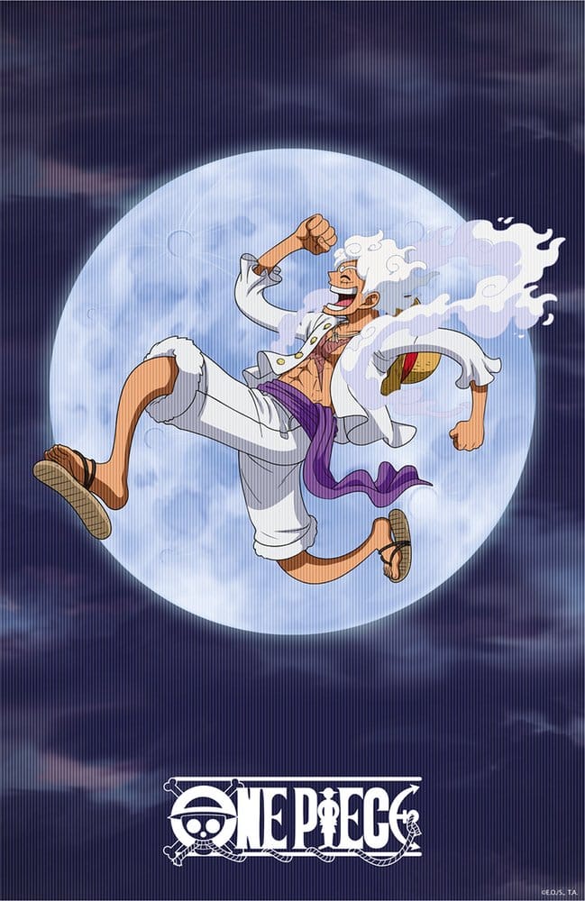 One Piece Póster 3D Monkey D. Luffy Gear 5 38 x 58 cm Frikytopia