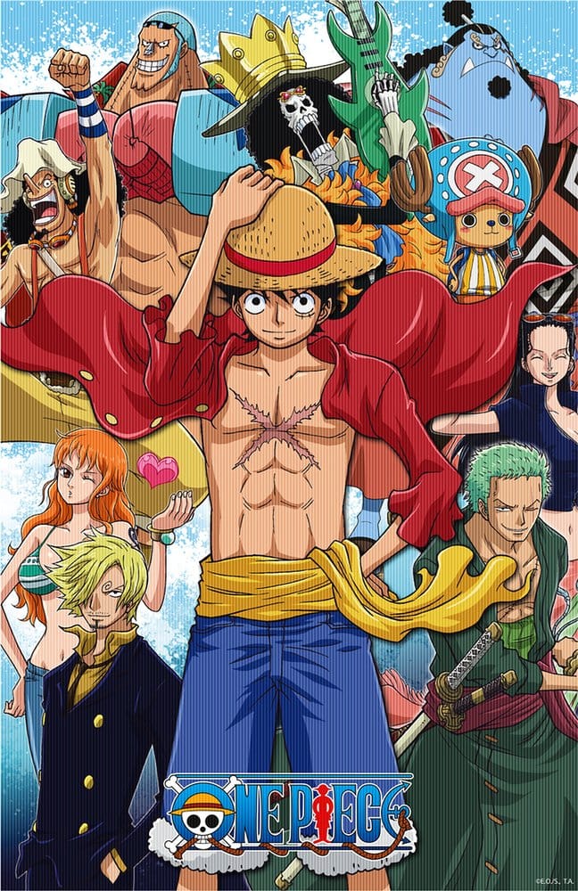 One Piece Póster 3D Group Fishman Island 38 x 58 cm Frikytopia