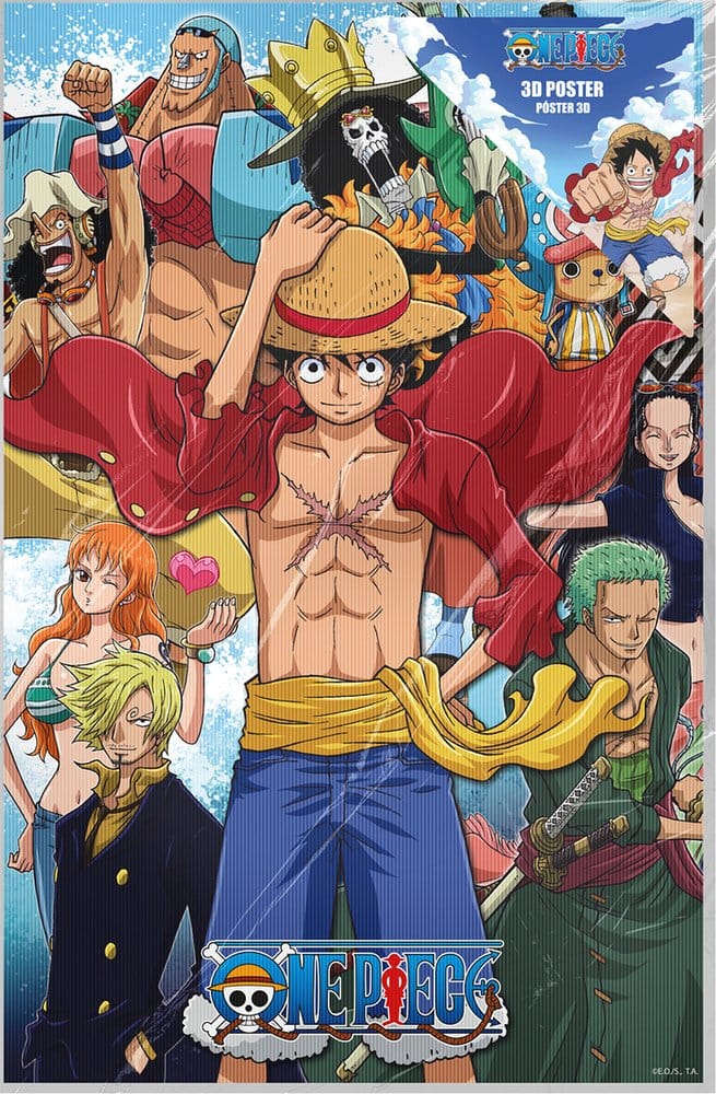 One Piece Póster 3D Group Fishman Island 38 x 58 cm