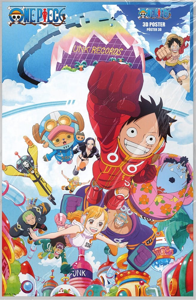 One Piece Póster 3D Punk Records 38 x 58 cm