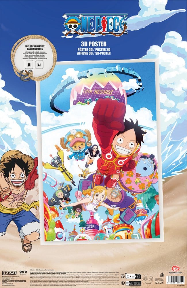 One Piece Póster 3D Punk Records 38 x 58 cm