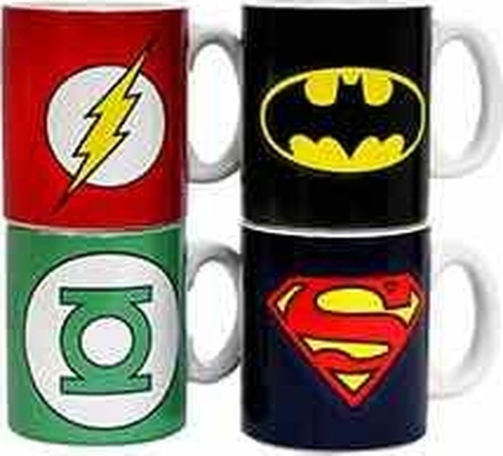 DC Comics Mini Tazas de Café Cerámica Logos 8 cm Set (4) Frikytopia