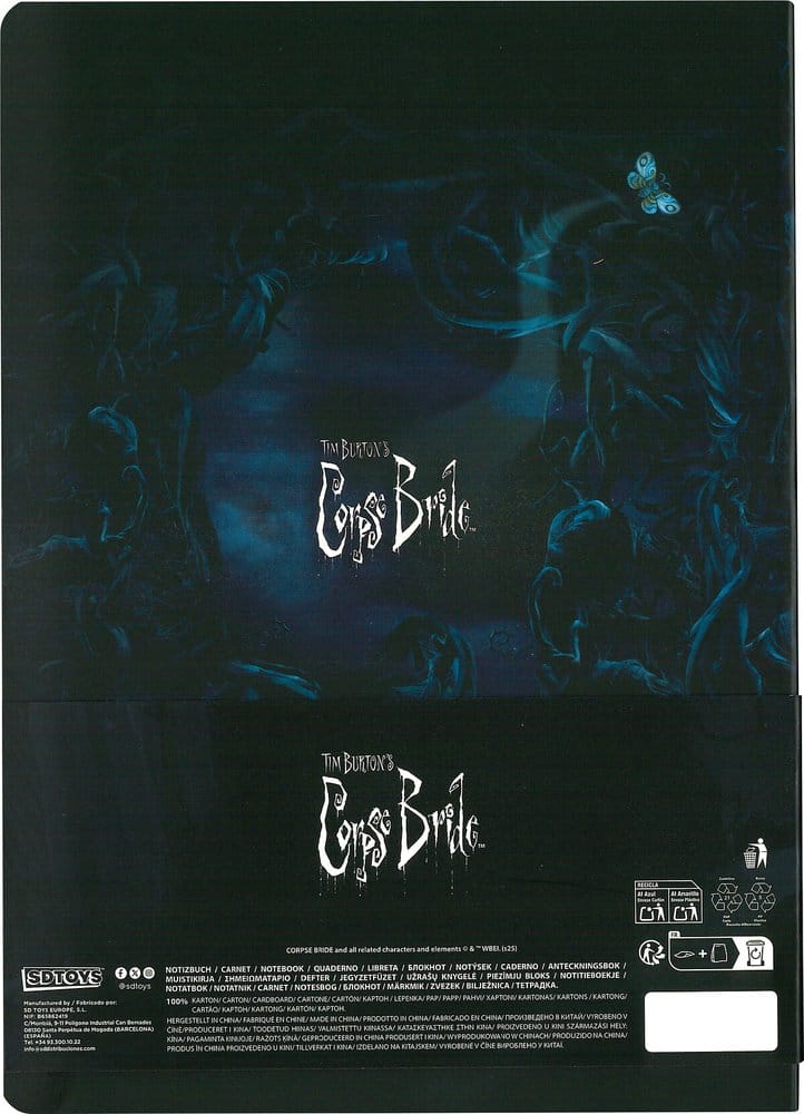 Corpse Bride Cuaderno Tapa Blanda Póster de la película 21 cm