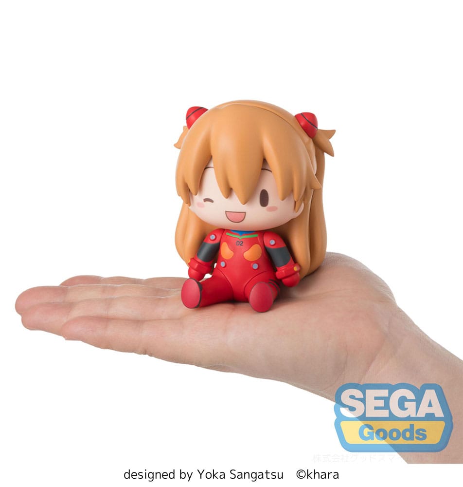 Evangelion: New Theatrical Edition Figura Fuwa Petit Chibi PVC Asuka Plug Suit 8 cm