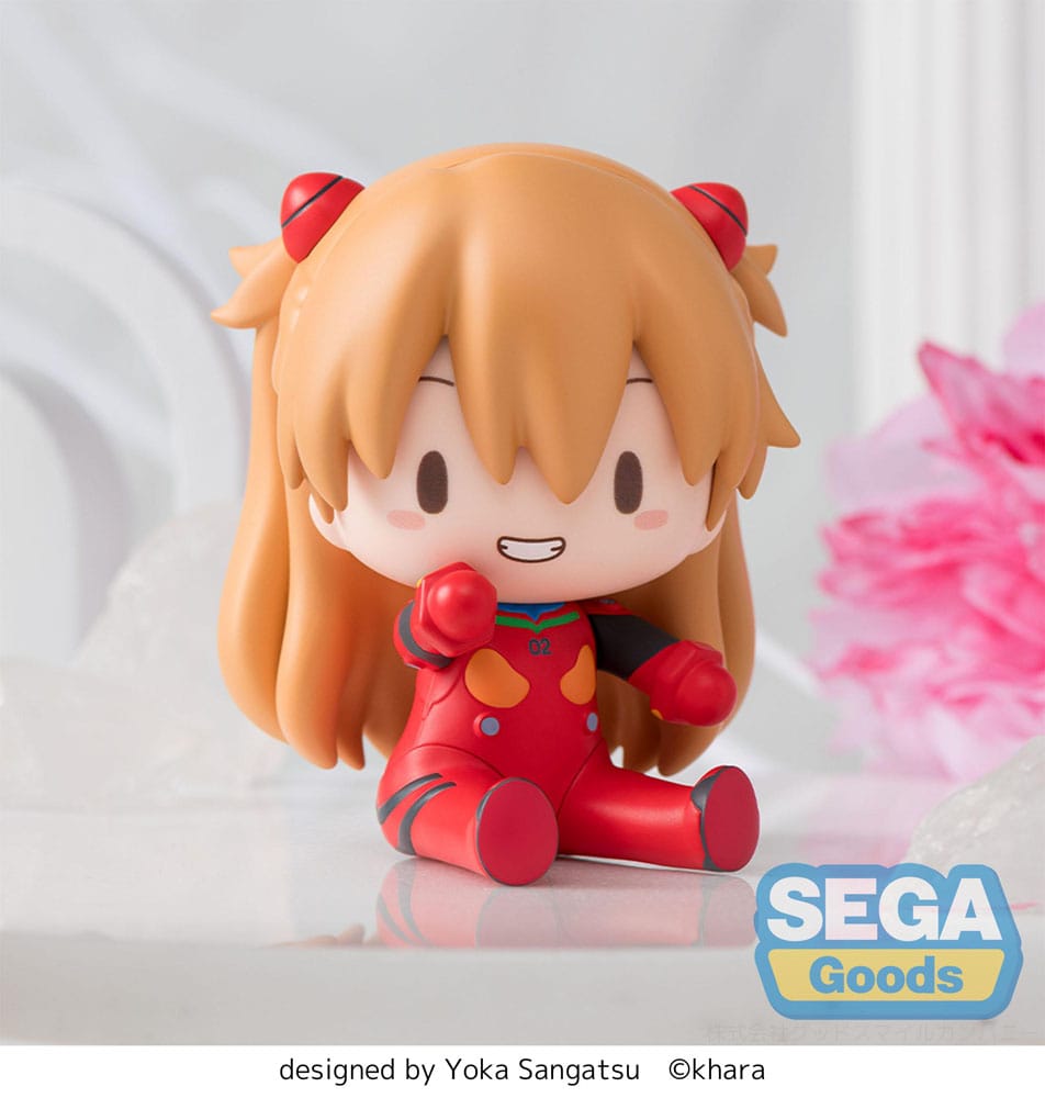 Evangelion: New Theatrical Edition Figura Fuwa Petit Chibi PVC Asuka Plug Suit 8 cm