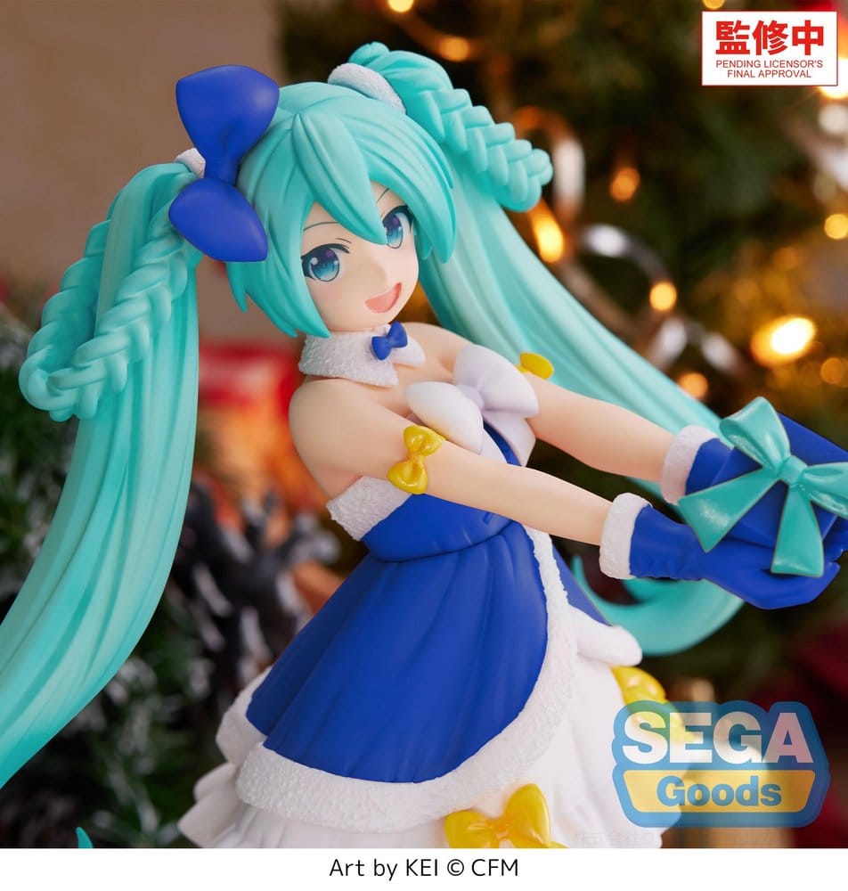 Character Vocal Series 01: Hatsune Miku High Premium Figura PVC Hatsune Miku Sapphire Christmas Ver. 21 cm