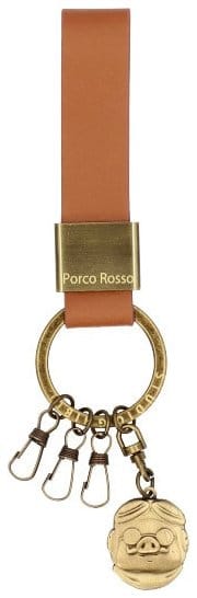Porco Rosso Llavero de cuero Marco