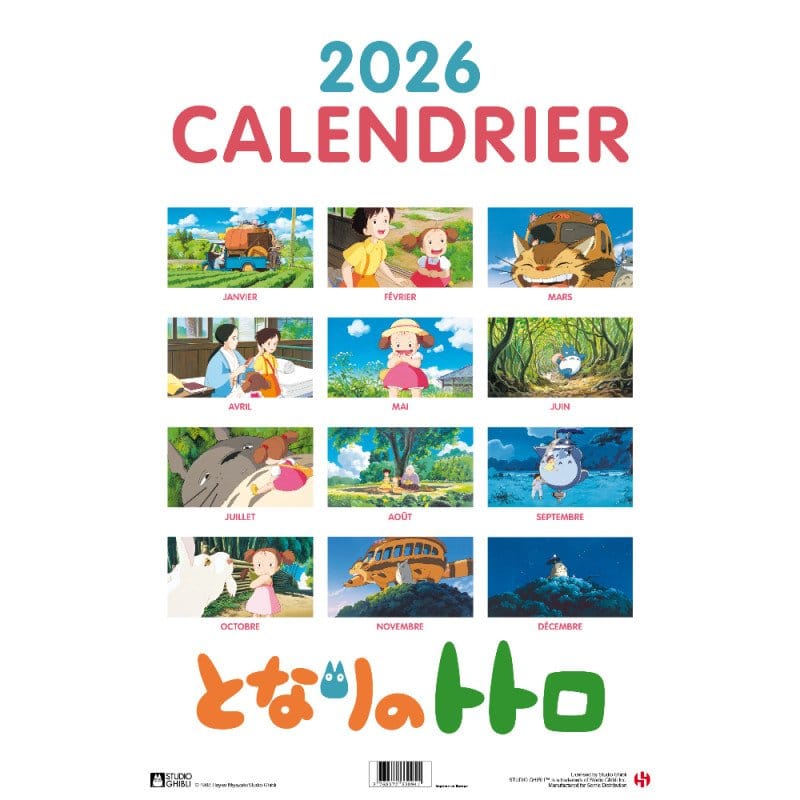 Mon Voisin Totoro Calendario 2026 *FRANCÉS*