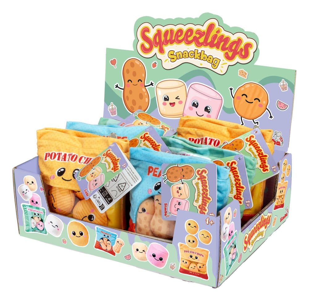 Squeezlings Peluches Snackbag Pack de 3 Expositor (6) Frikytopia