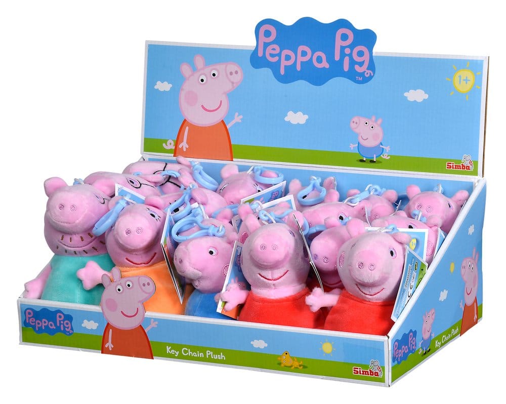 Peppa Pig Llaveros de peluche Expositor (18) Frikytopia