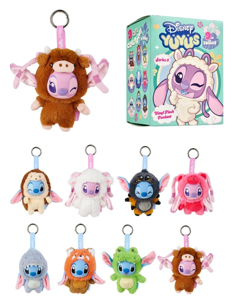 Disney YuYus Llaveros de peluche Wave 2 Stitch & Angel 13 cm Blindbox Display (8)