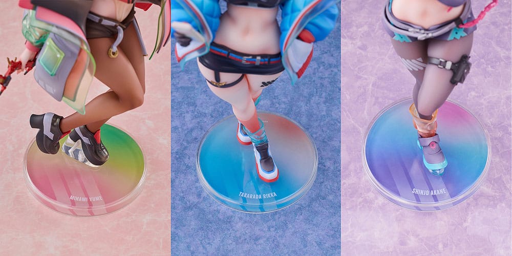 Gridman Universe Pack de 3 Estatuas PVC 1/7 Rikka Takarada, Akane Shinjo, Yume Minami: Dreamy Divas Ver.