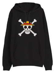 One Piece Sudadera Skull Negro Talla XL