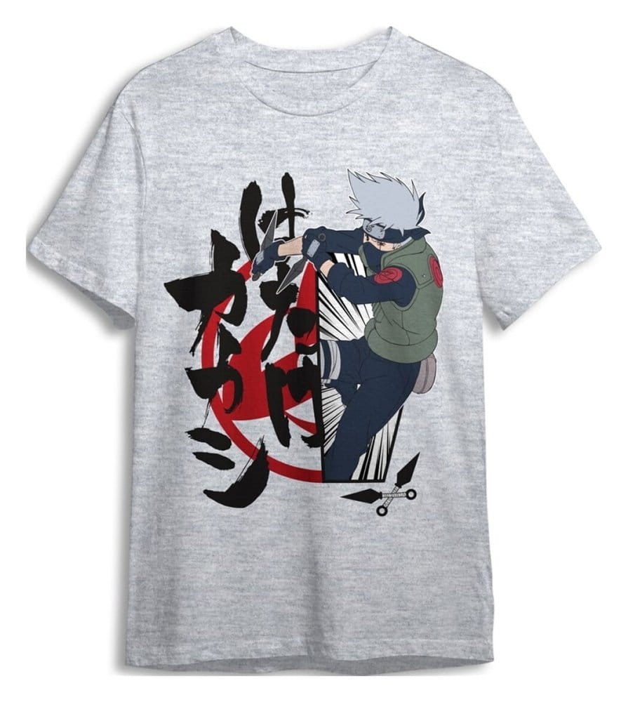 Naruto Camiseta Kakashi Grey Talla XL Frikytopia