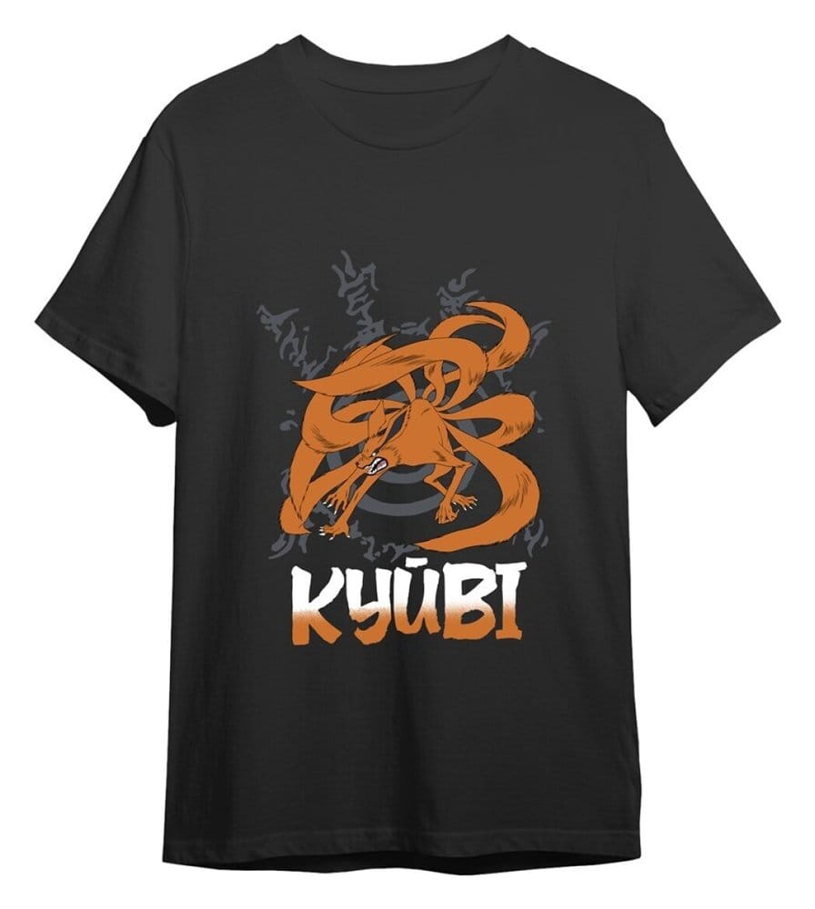 Naruto Camiseta Kyubi Black Talla L Frikytopia