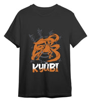 Naruto Camiseta Kyubi Black Talla M