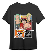 One Piece Camiseta Straw Hat Crew Gris Talla XXL