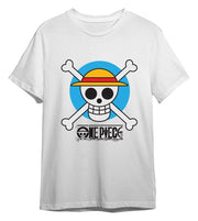 One Piece Camiseta Circle Skull Blanco Talla L