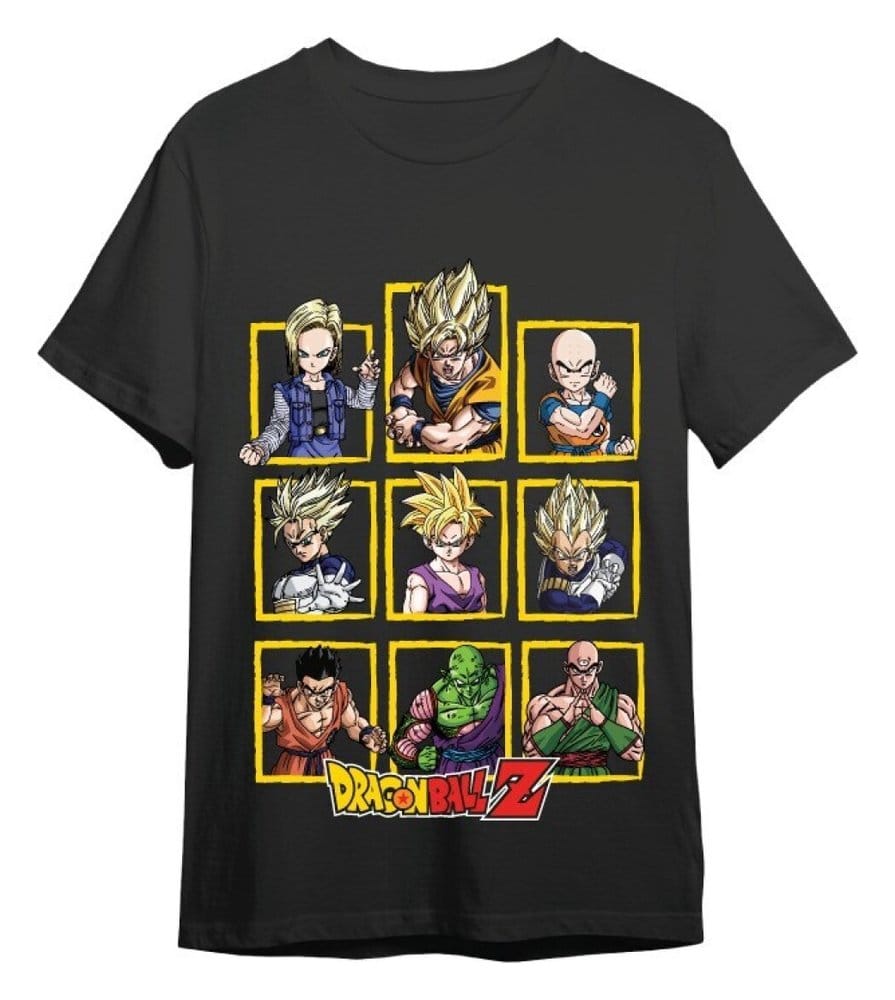 Dragon Ball Z Camiseta Characters Negro Talla S Frikytopia