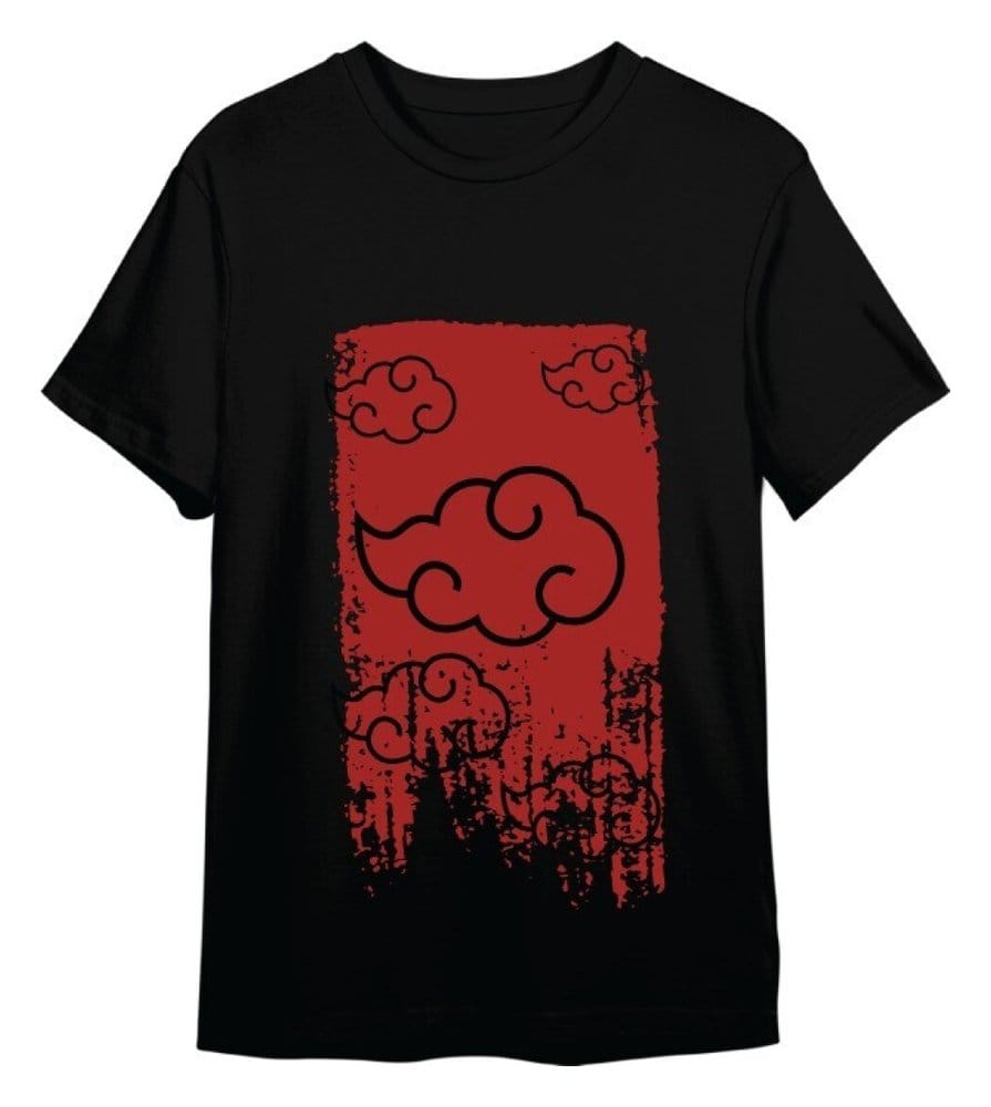 Naruto Shippuden Camiseta Akatsuki Black Talla S