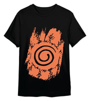 Naruto Shippuden Camiseta Retro Logo Negro Talla L