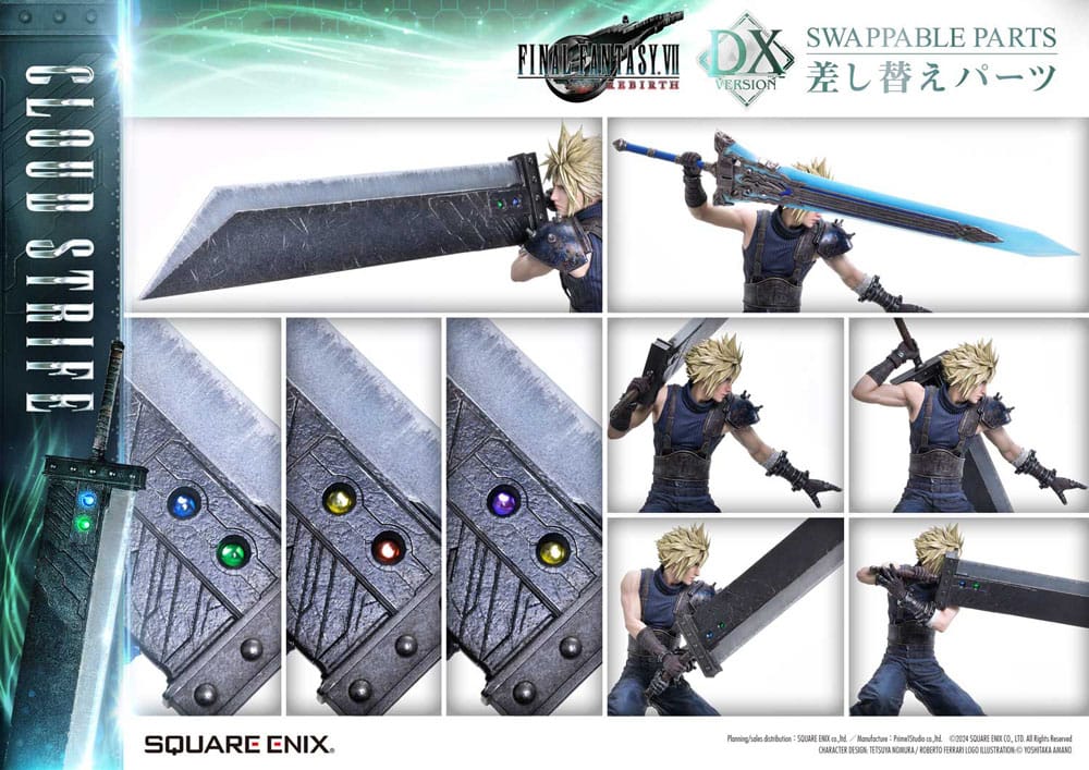 Final Fantasy VII Rebirth Estatua 1/4 Cloud Strife Deluxe Ver. 68 cm