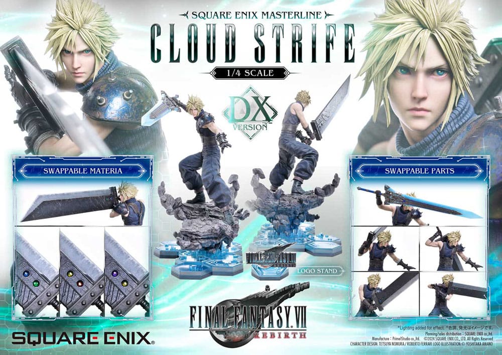 Final Fantasy VII Rebirth Estatua 1/4 Cloud Strife Deluxe Ver. 68 cm