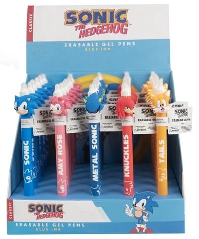 Sonic - The Hedgehog Bolígrafo de gel borrable Characters Expositor (30)