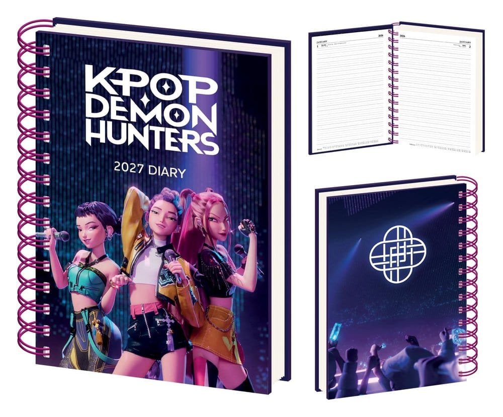 KPop Demon Hunters Agenda A5 con espiral 2027 Frikytopia