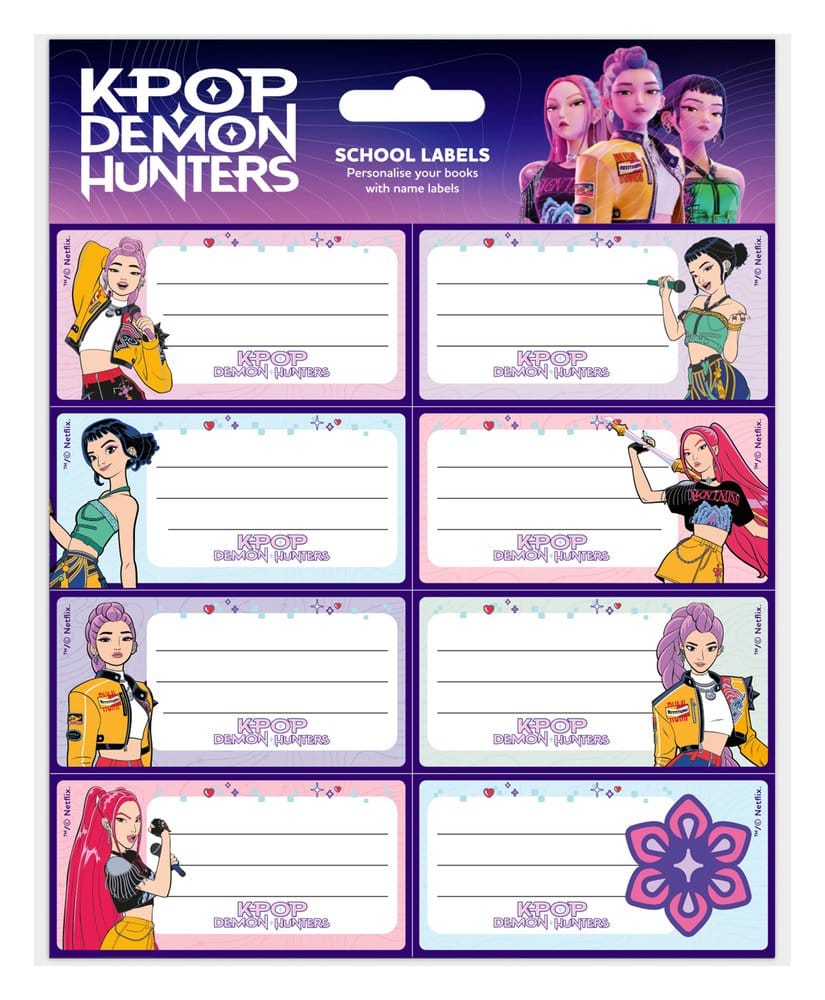 KPop Demon Hunters Etiquetas Escolares Hunter/X Frikytopia