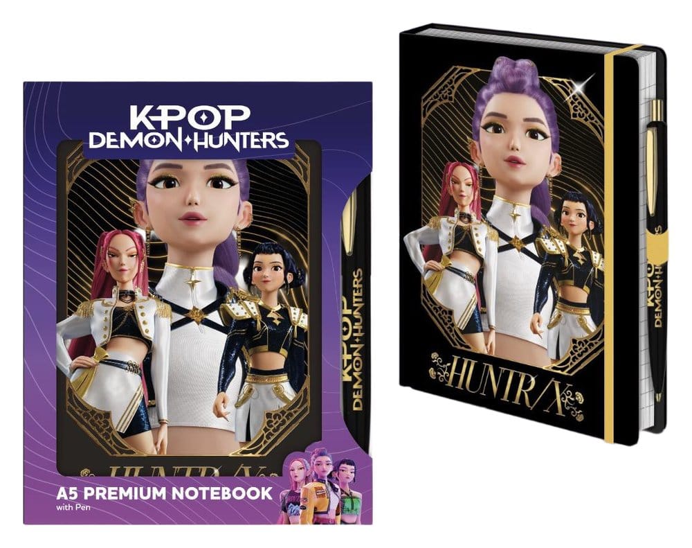 KPop Demon Hunters Cuaderno con Bolígrafo A5 Premium Golden Frikytopia