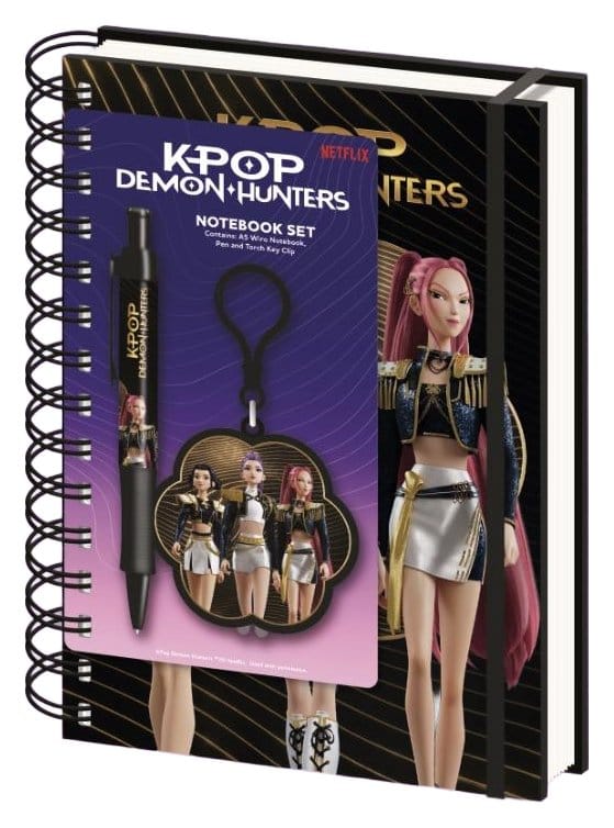 KPop Demon Hunters Cuaderno con Bolígrafo & Colgante Golden Expositor (10)