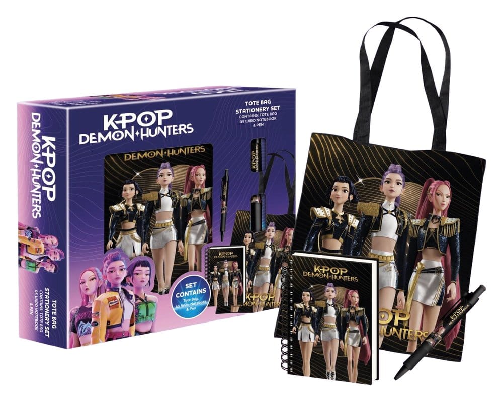 KPop Demon Hunters Set de Papelería en Bolsa de Tela Golden Expositor (6) Frikytopia
