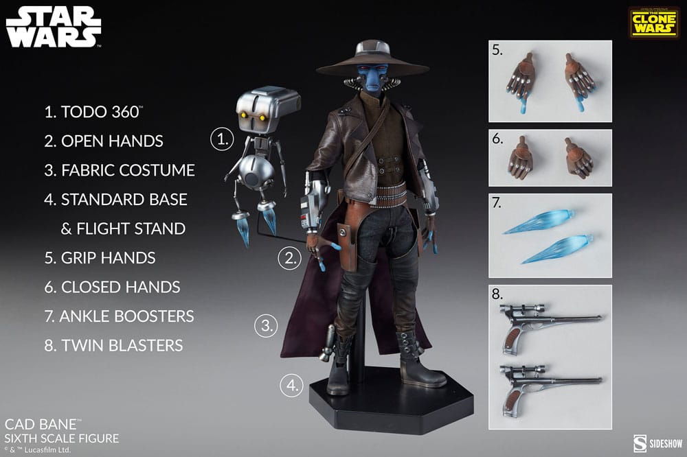 Star Wars The Clone Wars Figura 1/6 Cad Bane 32 cm