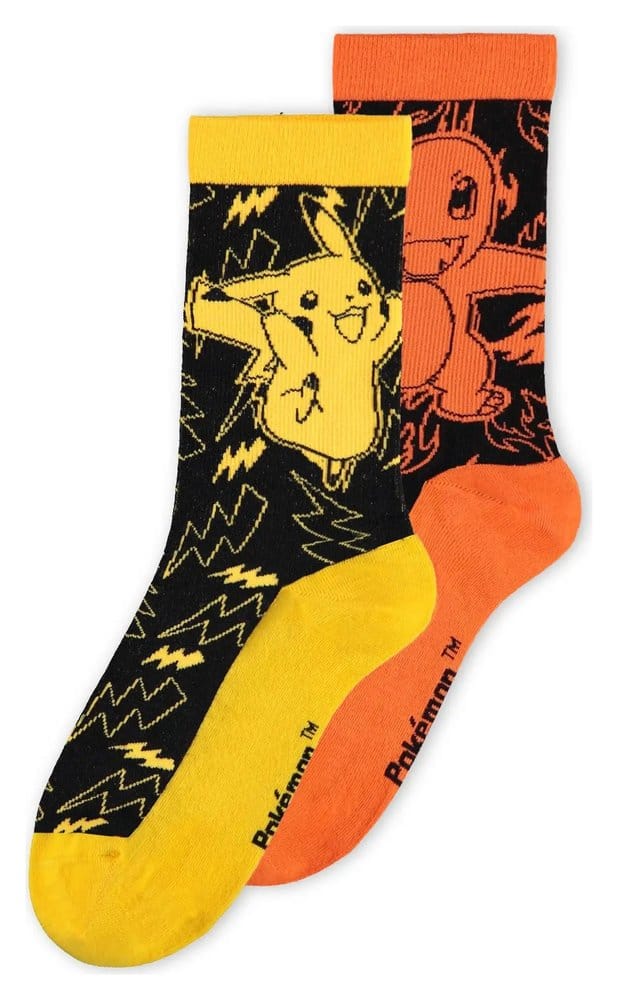 Pokémon Pack de 2 Pares de Calcetines Crew 43-46