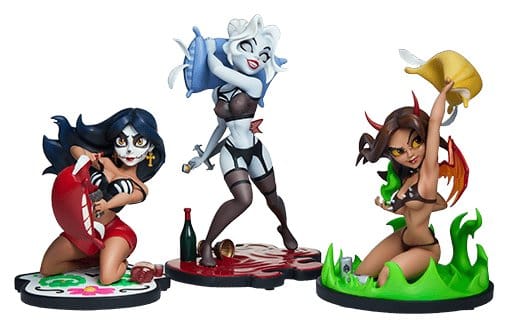 Coffin Comics Set de Estatuas de Diseño Sleepover In Hell Frikytopia