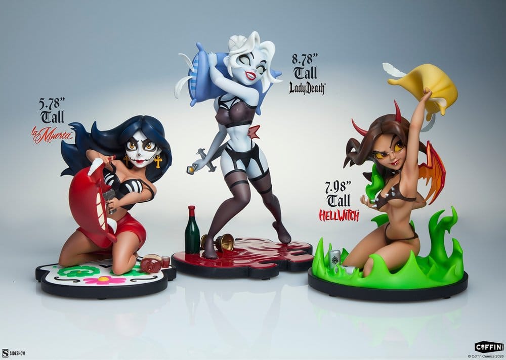 Coffin Comics Set de Estatuas de Diseño Sleepover In Hell