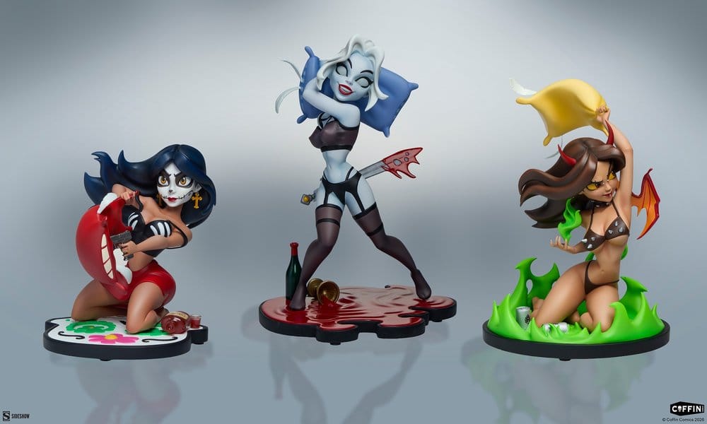 Coffin Comics Set de Estatuas de Diseño Sleepover In Hell