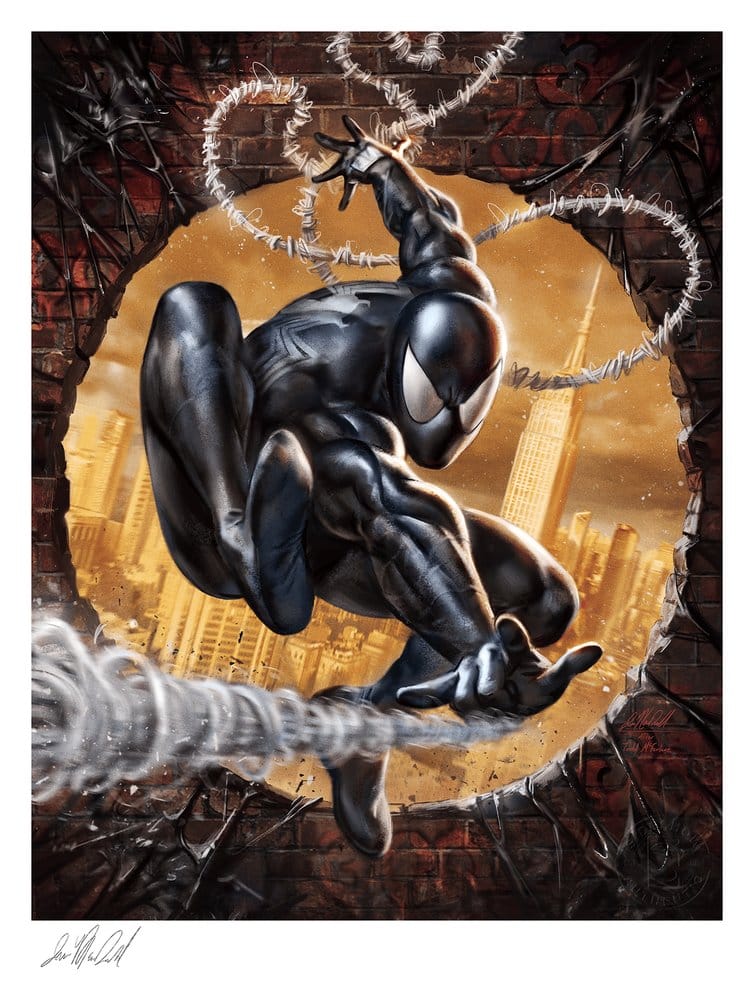 Marvel Litografia The Amazing Spider-Man #300 Tribute (Black High-Gloss Variant) 41 x 61 cm - sin marco Frikytopia