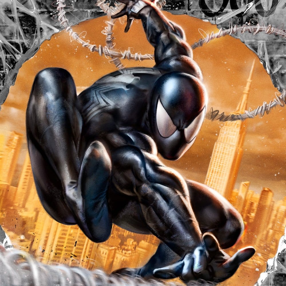 Marvel Litografia The Amazing Spider-Man #300 Tribute (Black High-Gloss Variant) 41 x 61 cm - sin marco