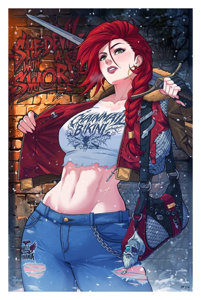 Dynamite Entertainment Litografia Red Sonja 61 x 41 cm - sin marco