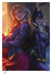 DC Comics Litografia Supergirl & Batgirl 61 x 46 cm - sin marco