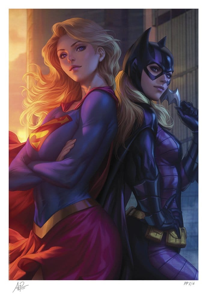 DC Comics Litografia Supergirl & Batgirl 61 x 46 cm - sin marco