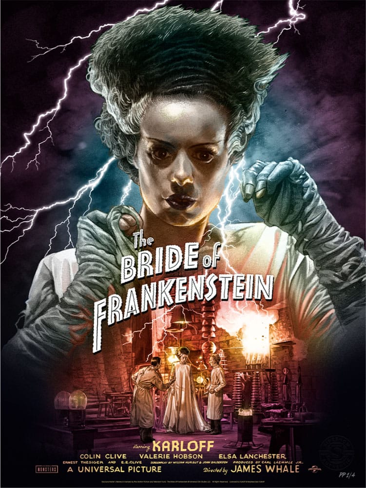 La novia de Frankenstein Litografia Bride of Frankenstein (Color Variant) by Ruiz Burgos 61 x 46 cm - sin marco Frikytopia