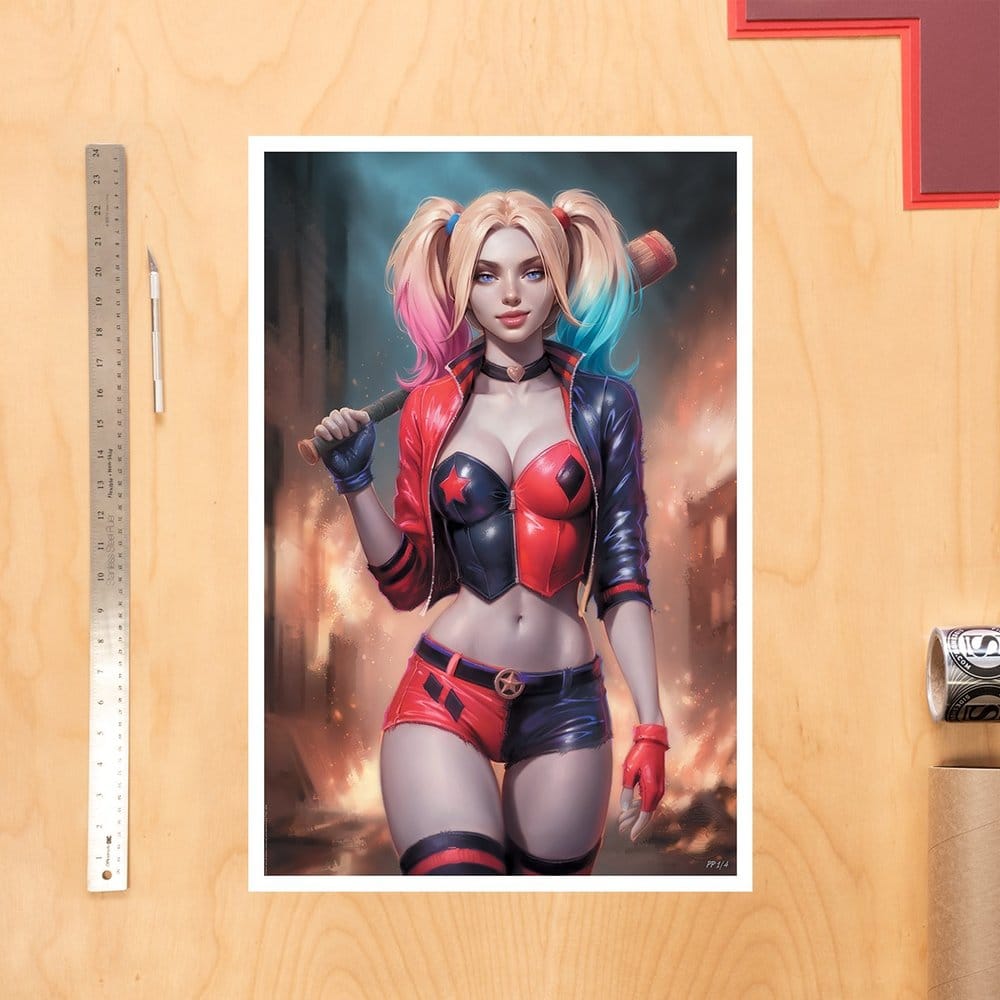 DC Comics Litografia Harley Quinn 41 x 61 cm - sin marco