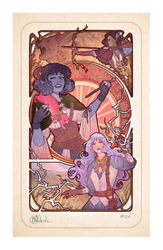 Critical Role Litografia Laura Bailey: 10th Anniversary Art Nouveau Illustrations 46 x 28 cm- sin marco