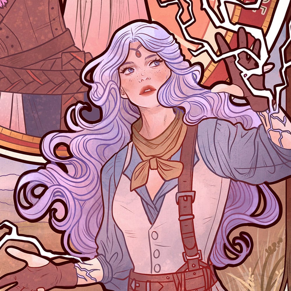 Critical Role Litografia Laura Bailey: 10th Anniversary Art Nouveau Illustrations 46 x 28 cm- sin marco
