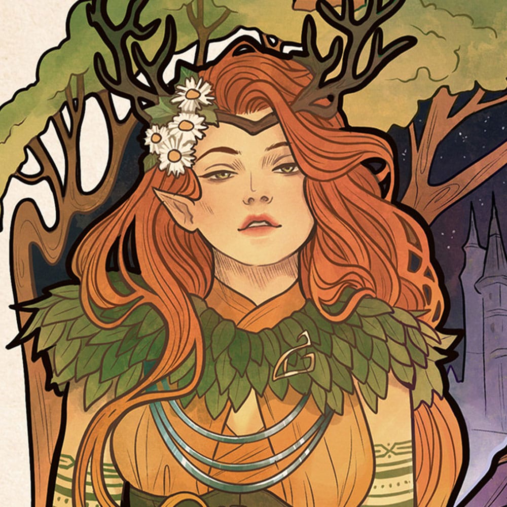 Critical Role Litografia Marisha Ray: 10th Anniversary Art Nouveau Illustrations 46 x 28 cm- sin marco